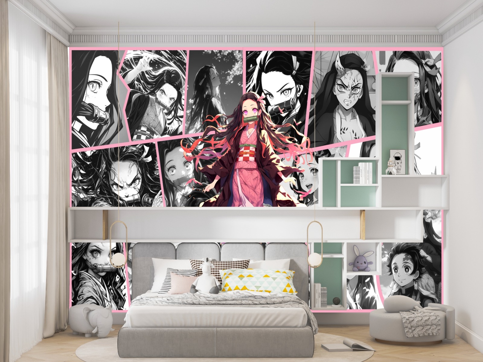 Papel de Parede Demon Slayer Nezuko Mangá GB240 m² - Imagem 3