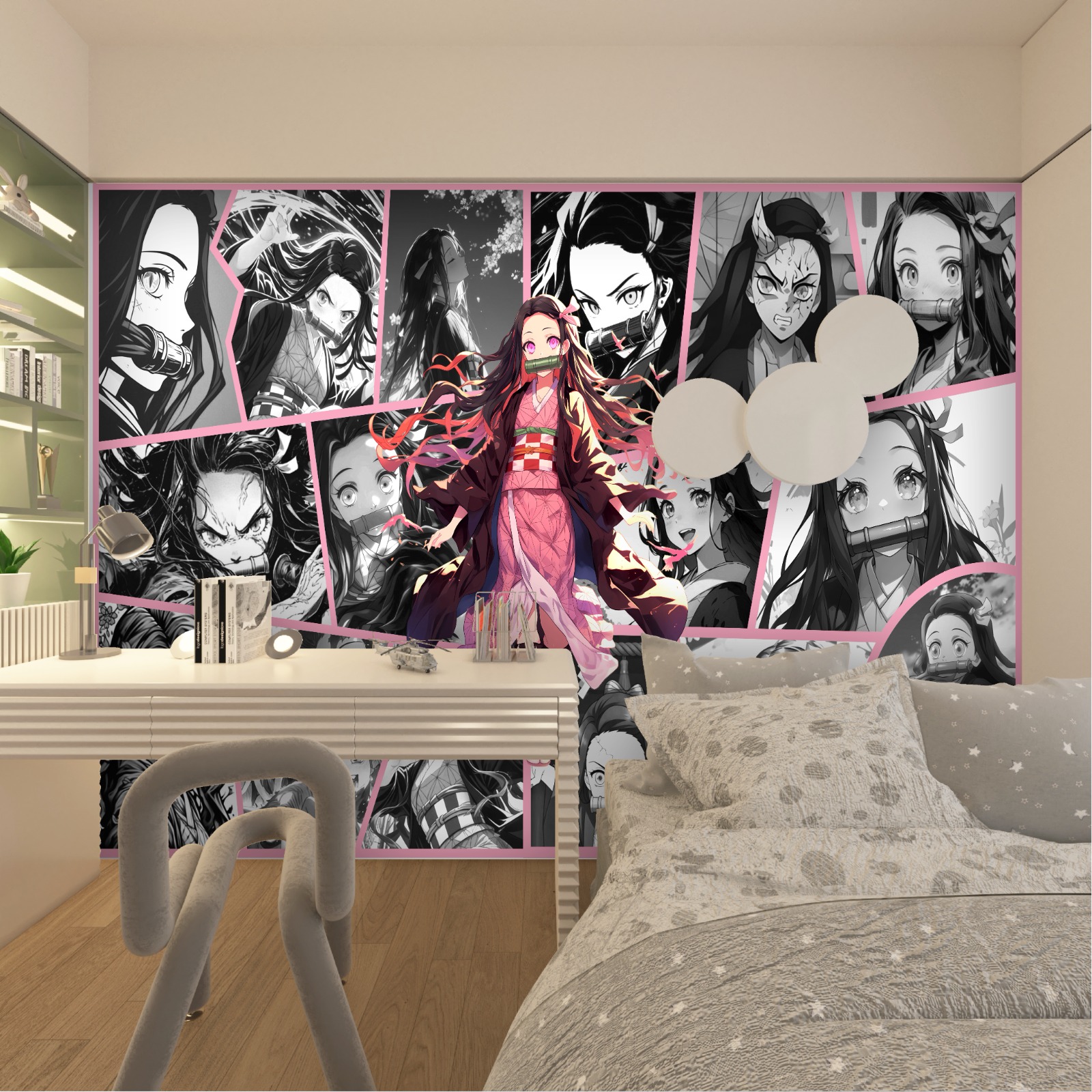 Papel de Parede Demon Slayer Nezuko Mangá GB240 m² - Imagem 2