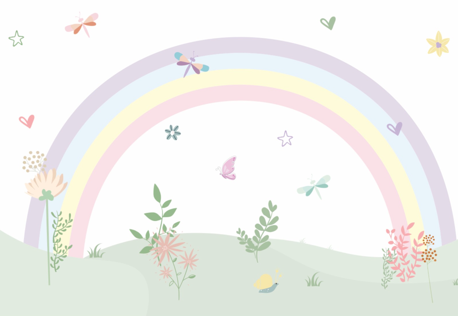 Papel de Parede Jardim Florido Arco Iris GB243 m² - Imagem 5