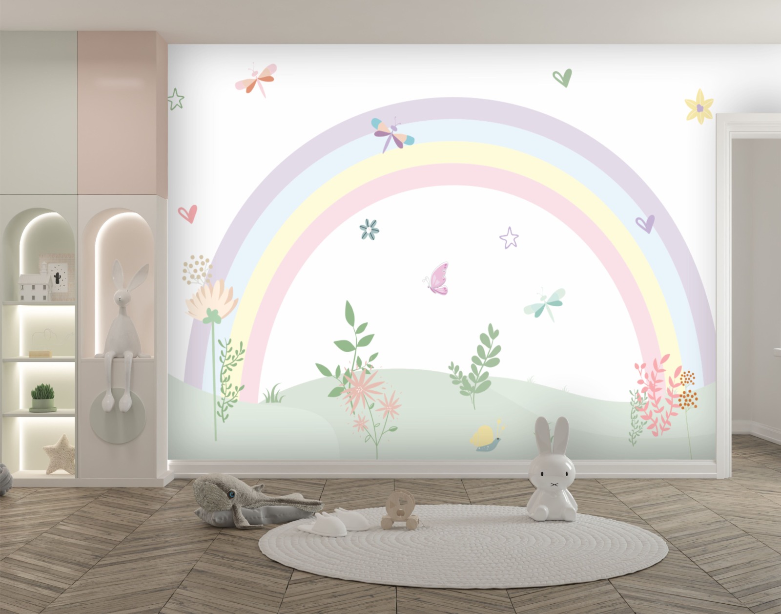 Papel de Parede Jardim Florido Arco Iris GB243 m² - Imagem 3