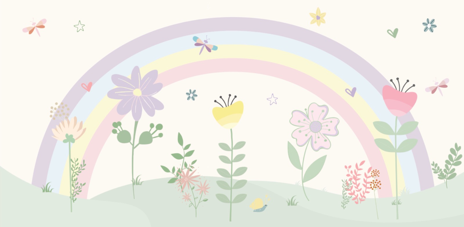 Papel de Parede Jardim Florido Arco Iris GB243 m² - Imagem 4