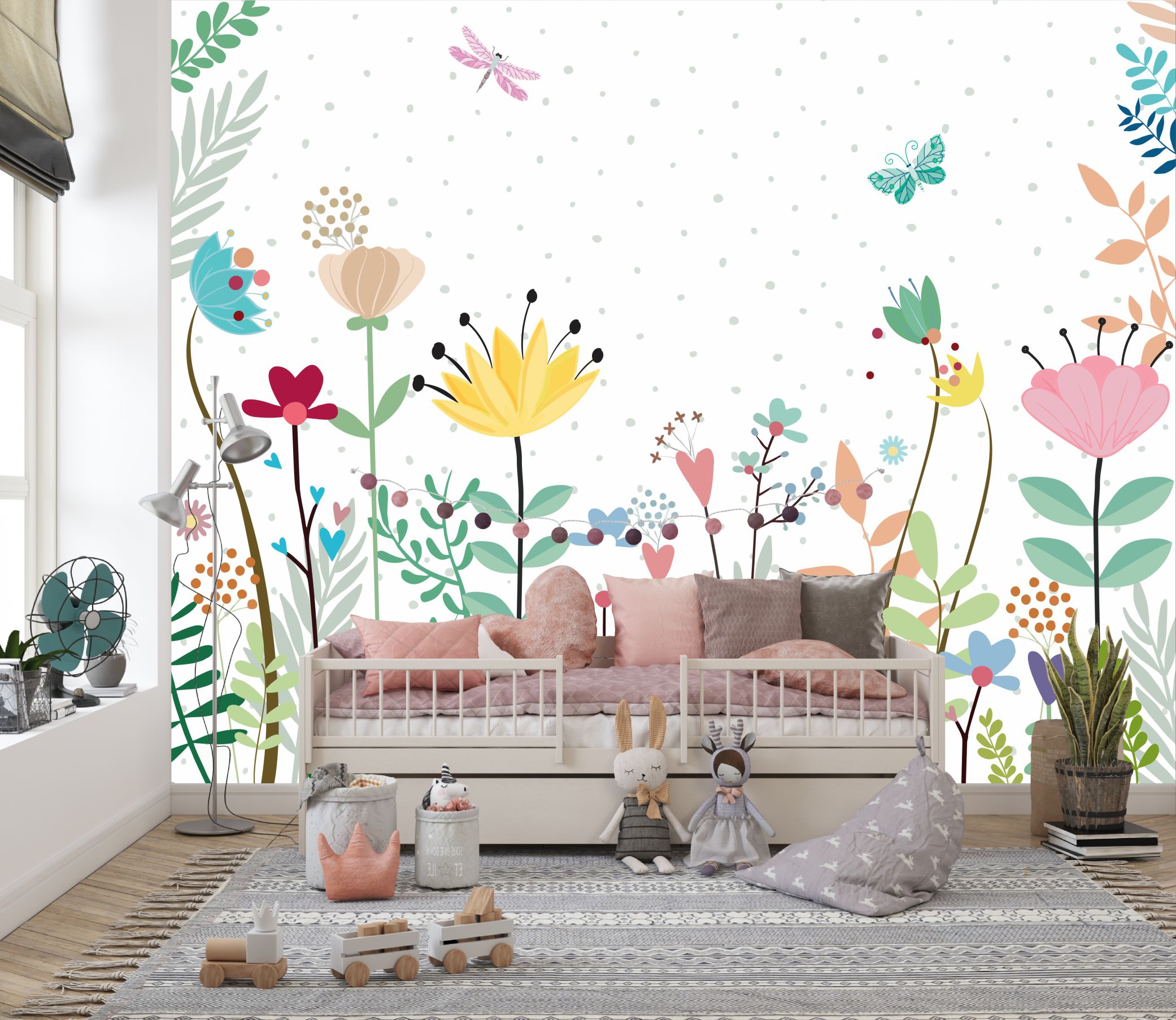 Papel de Parede Jardim Flores Delicado GB245 m² - Imagem 2
